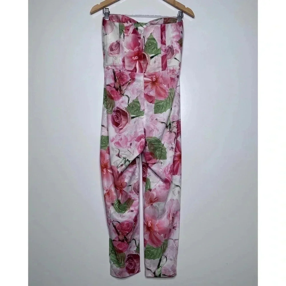 Shakuhachi REVOLVE Strapless Midsummer Nights Floral Jumpsuit Size XS - Picture 9 of 11
